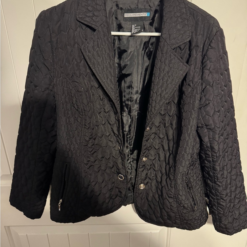 Requirements Black Textured Blazer